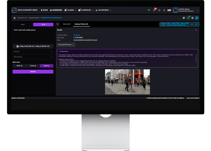 Scylla Forensic Pro dashboard